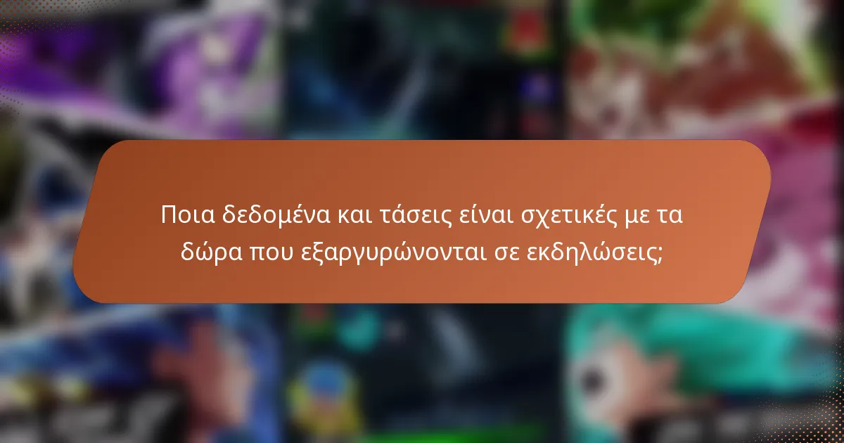 Ποια δεδομένα και τάσεις είναι σχετικές με τα δώρα που εξαργυρώνονται σε εκδηλώσεις;